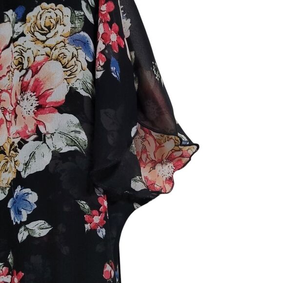 floral sheer kimino style robe - Picture 3 of 4